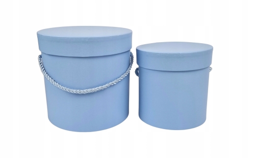 Flower Box Pudełko Prezentowe 2w1 błękitne błetki baby blue niebieskie