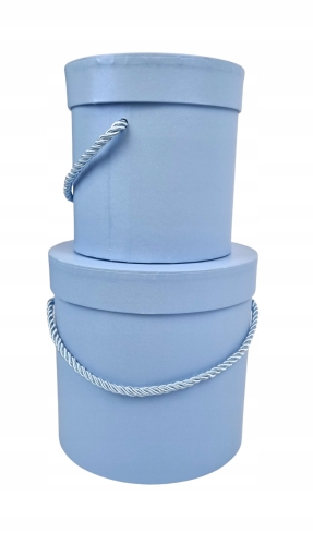 Flower Box Pudełko Prezentowe 2w1 błękitne błetki baby blue niebieskie