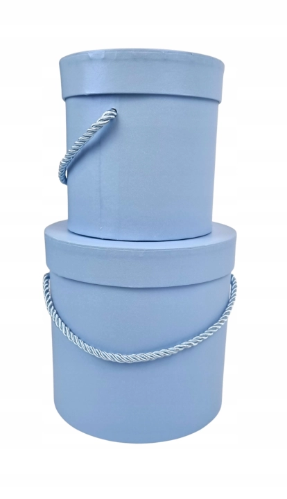 Flower Box Pudełko Prezentowe 2w1 błękitne błetki baby blue niebieskie