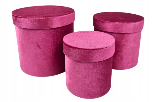 Flower Box Pudełko Prezentowe Welur 3w1 Welurowe Róż Różowe Prezent Jakość