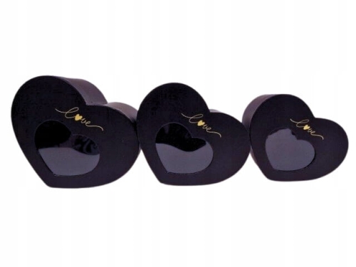 Zestaw Komplet 3 Pudełek Prezentowych Flower Box Serce Pomysł na Prezent