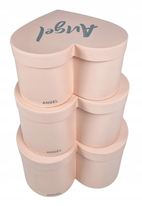Flower Box Pudełko Prezentowe Komplet 3szt ANGEL Walentynki Prezent Różowe
