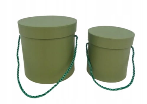 Pudełko Prezentowe Flower Box Zielony Pistacjowy 2w1 Zestaw 2 Prezent