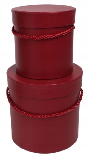 Pudełko Prezentowe Flower Box Czerowy Burgund 2w1 Zestaw 2 Prezent Dekoracj