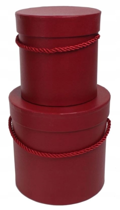 Pudełko Prezentowe Flower Box Czerowy Burgund 2w1 Zestaw 2 Prezent Dekoracj