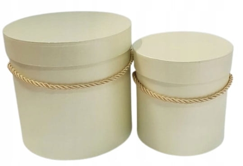 PUDEŁKO PREZENTOWE FLOWER BOX DEKORACJA NA KWIATY PREZENT KREMOWE KREMOWY