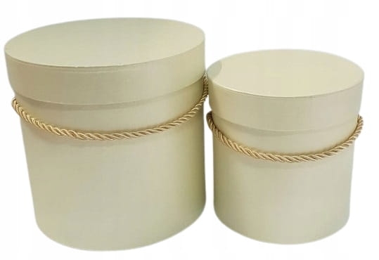 PUDEŁKO PREZENTOWE FLOWER BOX DEKORACJA NA KWIATY PREZENT KREMOWE KREMOWY