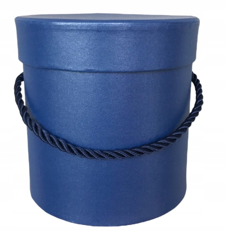 FLOWER BOX PUDEŁKO PREZENTOWE NIEBIESKIE DEKORACJA POMYSŁ NA PREZENT KWIATY