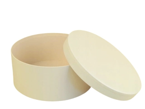 Pudełko Prezentowe Flower Box Kremowe Niskie Pojedyncze Dekoracja na Kwiaty