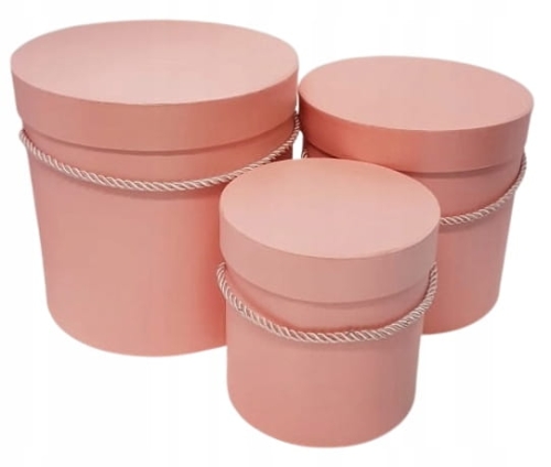 Flower Box Pudełko Prezentowe Komplet 3 Różowe Walentynki Pomysł na Prezent