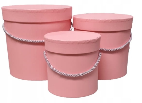 Flower Box Pudełko Prezentowe Komplet 3 Różowe Walentynki Pomysł na Prezent