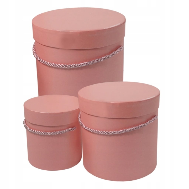 Flower Box Pudełko Prezentowe Komplet 3 Różowe Walentynki Pomysł na Prezent