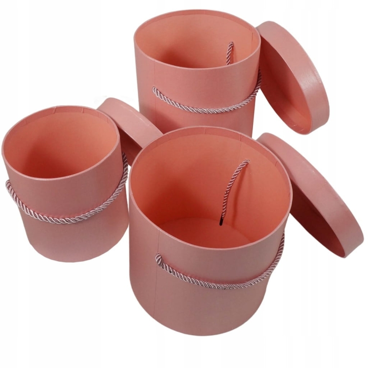 Flower Box Pudełko Prezentowe Komplet 3 Różowe Walentynki Pomysł na Prezent