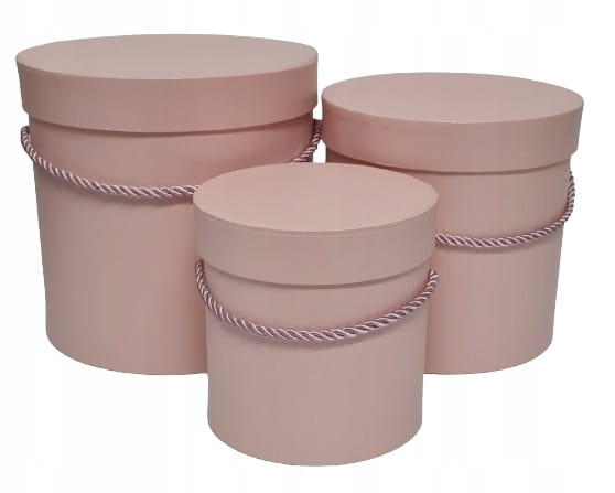 Zestaw 3 Pudełek Prezentowych Flower Box Różowy Pomysł Prezent Walentynki