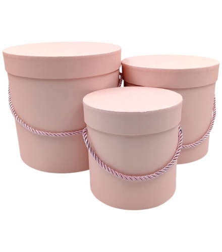 Flower box pudełko zestaw 3w1 różowy brokatowy Pudełko Prezentowe Prezent