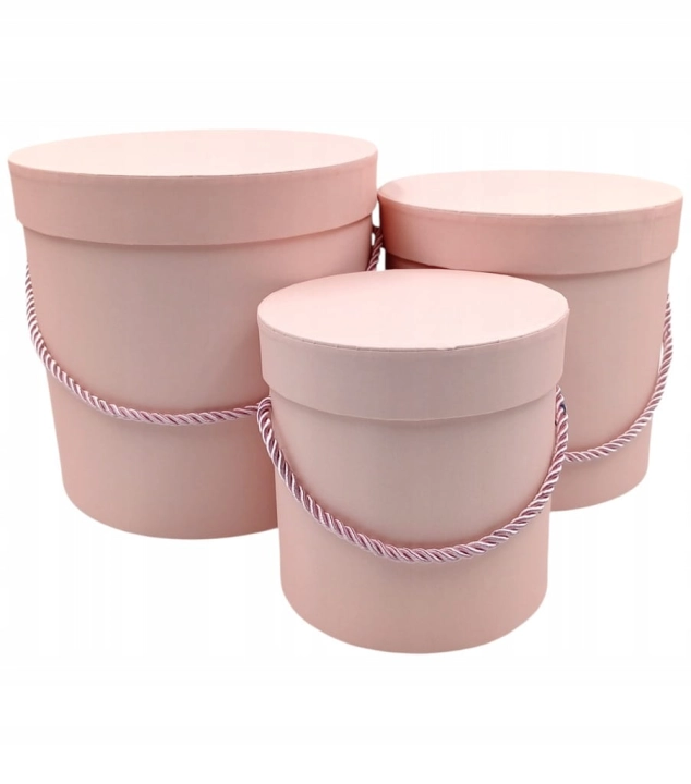 Flower box pudełko zestaw 3w1 różowy brokatowy Pudełko Prezentowe Prezent