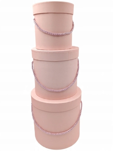 Flower box pudełko zestaw 3w1 różowy brokatowy Pudełko Prezentowe Prezent