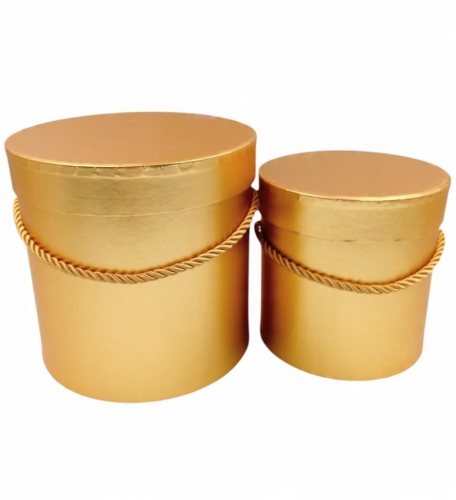 Flower Box Pudełko Prezentowe Świecące Złoto Złote 2w1 Zestaw 2 Prezent