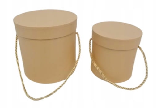 Flower box pudełko prezentowe 2w1 Beż Kremowe Piękne Dekoracja Prezent