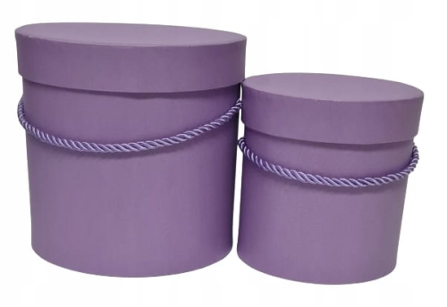 Flower box pudełko na kwiaty 2w1 podwójne fioletowe Prezent Prezentowe