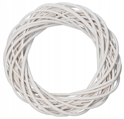 WIANEK WIKLINOWY 35CM BIAŁY WIKLINA DEKORACJA ŚLUB KOMUNIA PIĘKNY DEKOR