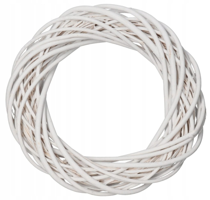 WIANEK WIKLINOWY 35CM BIAŁY WIKLINA DEKORACJA ŚLUB KOMUNIA PIĘKNY DEKOR