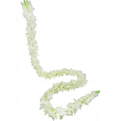 Girlanda ze sztucznych kwiatów 230cm Komunia Komunijna Biała Piekna dekorac