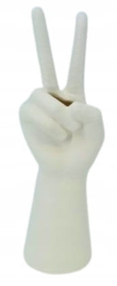 Ręka Figurka Figura biała Palce Dekoracja Dłoń Rączka 29cm Łazienki Salonu