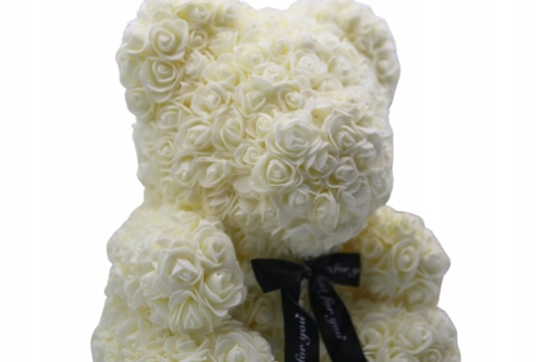 MIŚ Z RÓŻ XXL PIANKOWY PREZENT RÓŻA BOX PREZENT NA WALENTYNKI DZIEŃ KOBIET