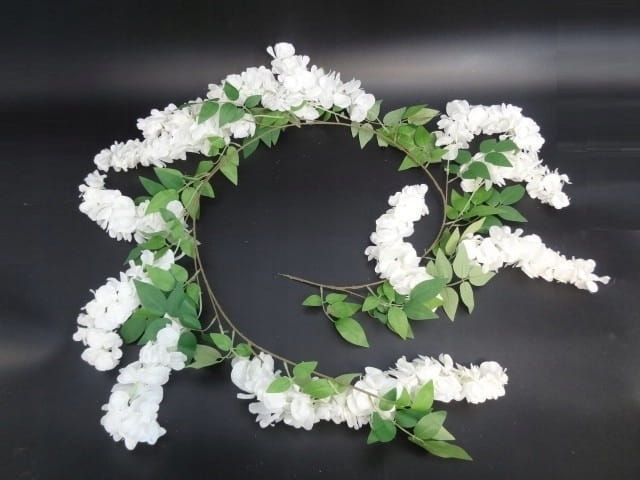 PIĘKNA GIRLANDA KWIATOWA SZTUCZNA SZTUCZNE KWIATY GIRLANDKA KOMUNIA DEKORAC