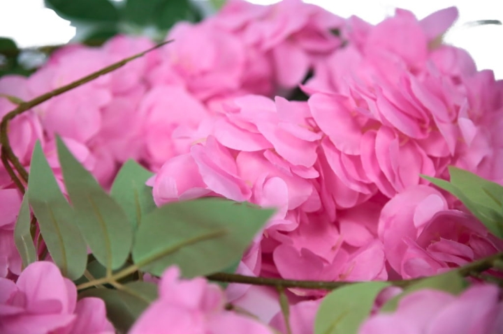 PIĘKNA GIRLANDA KWIATOWA SZTUCZNA SZTUCZNE KWIATY GIRLANDKA KOMUNIA DEKORAC