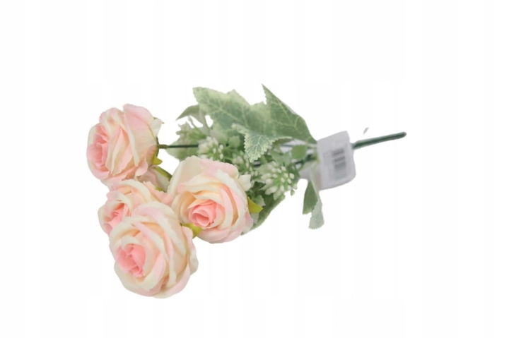 Piękny BUKIET 30CM KWIATÓW SZTUCZNYCH SZTUCZNE KWIATY RÓŻE RÓŻYCZKI DEKORAC