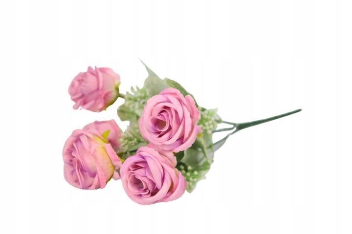 Piękny BUKIET 30CM KWIATÓW SZTUCZNYCH SZTUCZNE KWIATY RÓŻE RÓŻYCZKI DEKORAC