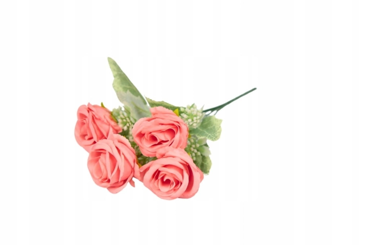 Piękny BUKIET 30CM KWIATÓW SZTUCZNYCH SZTUCZNE KWIATY RÓŻE RÓŻYCZKI DEKORAC