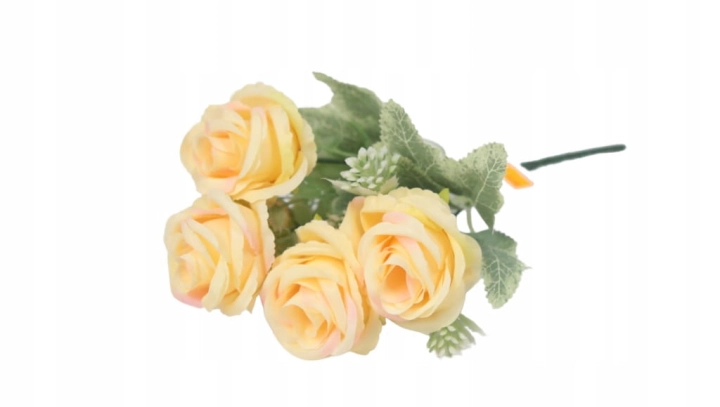 Piękny BUKIET 30CM KWIATÓW SZTUCZNYCH SZTUCZNE KWIATY RÓŻE RÓŻYCZKI DEKORAC