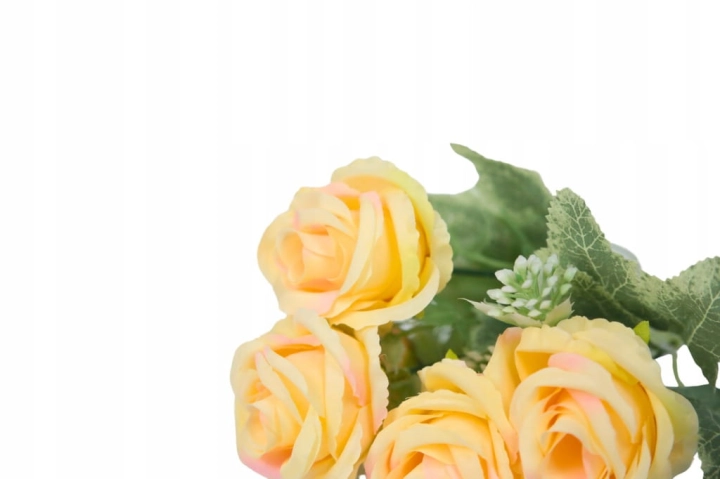 Piękny BUKIET 30CM KWIATÓW SZTUCZNYCH SZTUCZNE KWIATY RÓŻE RÓŻYCZKI DEKORAC