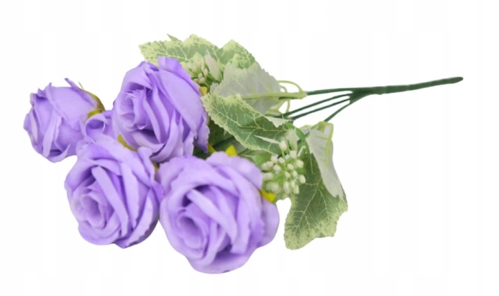 Piękny BUKIET 30CM KWIATÓW SZTUCZNYCH SZTUCZNE KWIATY RÓŻE RÓŻYCZKI DEKORAC