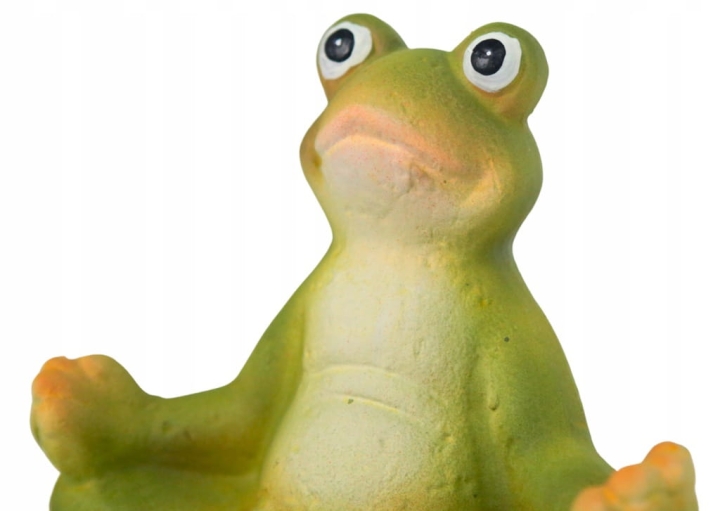 Figurka Figura Żaba do ogrodu do domu medytująca żaba słodka dekoracja dom